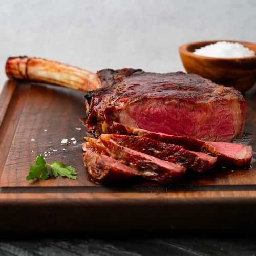 Tomahawk, cooked